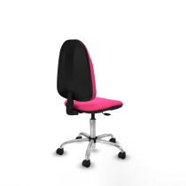Algarra CP similpiel rosa  base cromada ruedas nailon 50mm