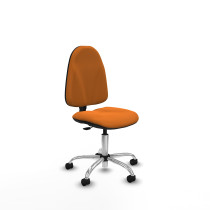 Algarra CP similpiel naranja  base cromada ruedas nailon 50mm