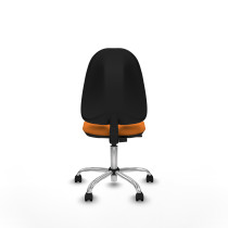 Algarra CP similpiel naranja  base cromada ruedas nailon 50mm