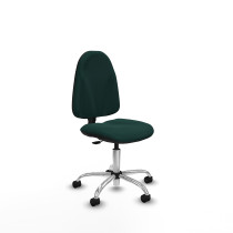 Algarra CP similpiel verde botella  base cromada ruedas nailon 50mm