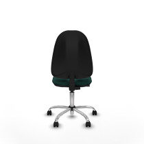 Algarra CP similpiel verde botella  base cromada ruedas nailon 50mm