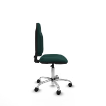Algarra CP similpiel verde botella  base cromada ruedas nailon 50mm