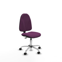 Algarra CP similpiel morado  base cromada ruedas nailon 50mm