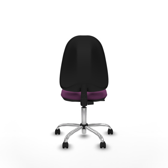 Algarra CP similpiel morado  base cromada ruedas nailon 50mm