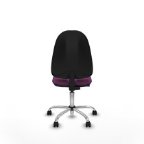 Algarra CP similpiel morado  base cromada ruedas nailon 50mm