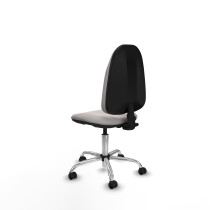Algarra CP similpiel blanco  base cromada ruedas engomadas 50mm