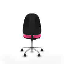 Algarra CP similpiel rosa  base cromada ruedas engomadas 50mm