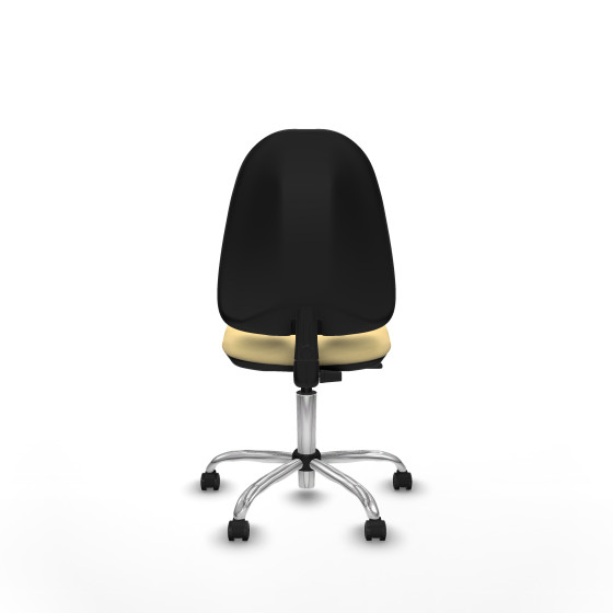 Algarra CP similpiel crema  base cromada ruedas engomadas 50mm