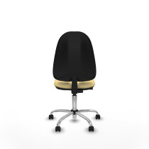 Algarra CP similpiel crema  base cromada ruedas engomadas 50mm