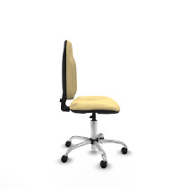 Algarra CP similpiel crema  base cromada ruedas engomadas 50mm