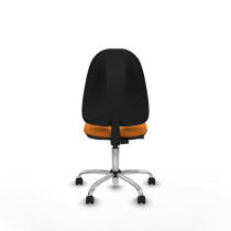 Algarra CP similpiel naranja  base cromada ruedas engomadas 50mm