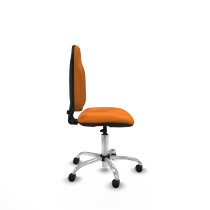 Algarra CP similpiel naranja  base cromada ruedas engomadas 50mm