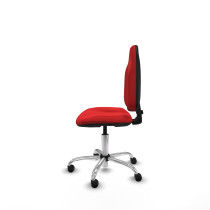 Algarra CP similpiel rojo  base cromada ruedas engomadas 50mm