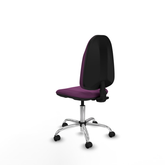 Algarra CP similpiel morado  base cromada ruedas engomadas 50mm