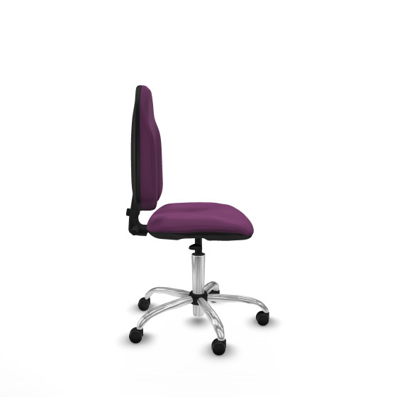 Algarra CP similpiel morado  base cromada ruedas engomadas 50mm