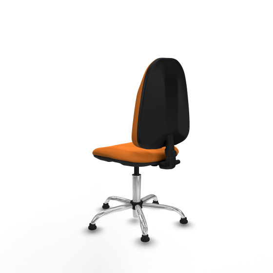 Algarra CP similpiel naranja  base cromada topes