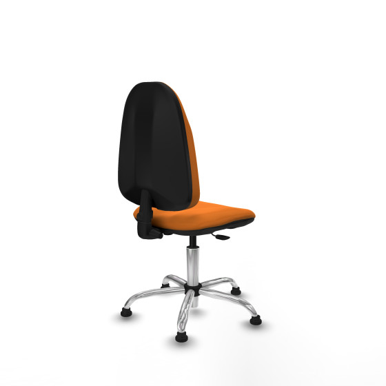 Algarra CP similpiel naranja  base cromada topes