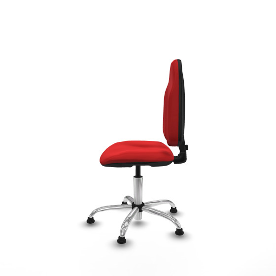 Algarra CP similpiel rojo  base cromada topes