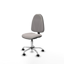 Algarra CP similpiel blanco  base cromada ruedas autofrenantes 50mm