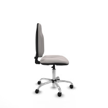 Algarra CP similpiel blanco  base cromada ruedas autofrenantes 50mm