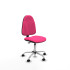 Algarra CP similpiel rosa  base cromada ruedas autofrenantes 50mm