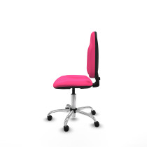 Algarra CP similpiel rosa  base cromada ruedas autofrenantes 50mm