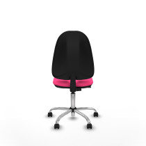 Algarra CP similpiel rosa  base cromada ruedas autofrenantes 50mm