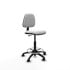 Taburete Isso CP bali blanco sin brazos base poliamida ruedas nailon 50mm