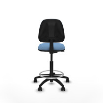 Taburete Isso CP bali azul cielo sin brazos base poliamida ruedas nailon 50mm
