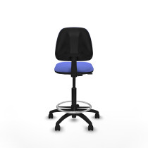 Taburete Isso CP bali azul claro sin brazos base poliamida ruedas nailon 50mm