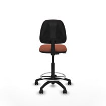 Taburete Isso CP bali marrón sin brazos base poliamida ruedas nailon 50mm