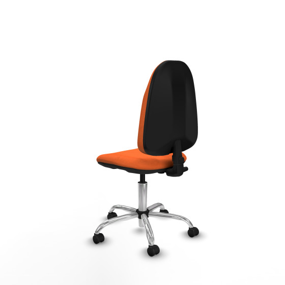 Algarra CP bali naranja  base cromada ruedas engomadas 50mm