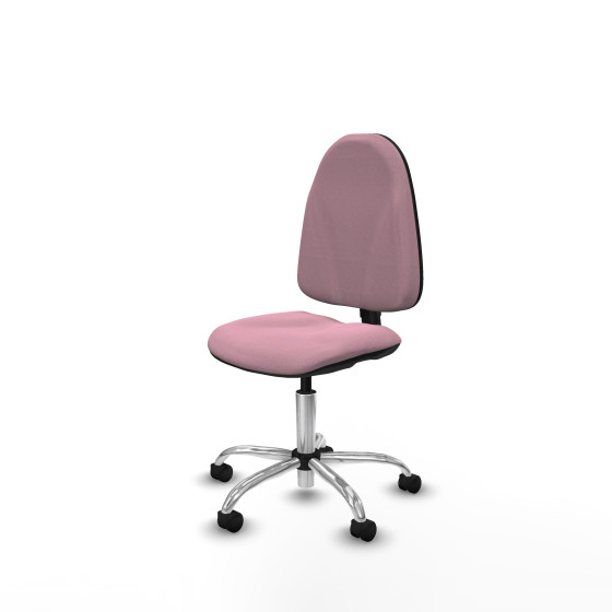 Algarra CP bali rosa  base cromada ruedas nailon 50mm