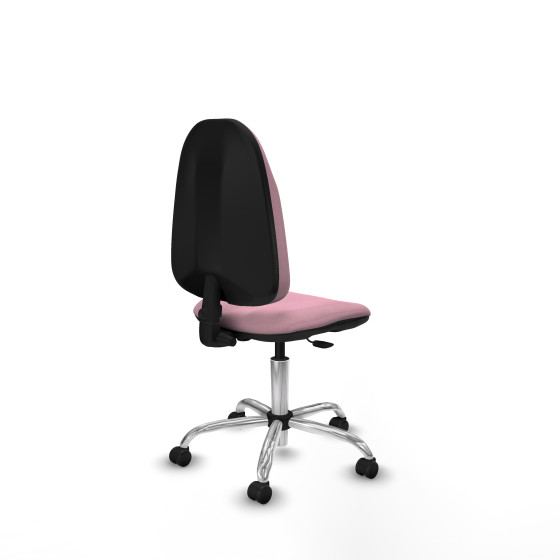 Algarra CP bali rosa  base cromada ruedas autofrenantes 50mm