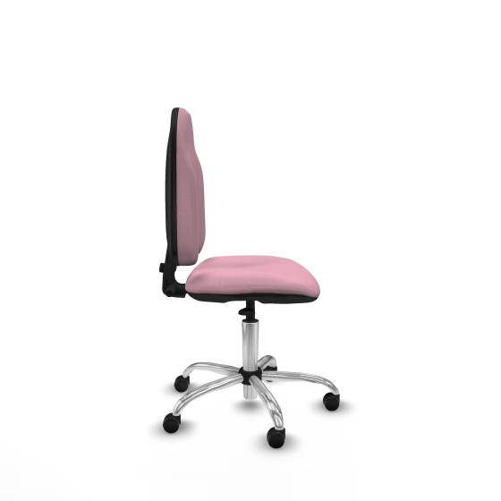 Algarra CP bali rosa  base cromada ruedas autofrenantes 50mm