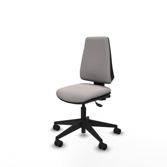 Elche AS similpiel blanco base piramidal ruedas nailon 65mm