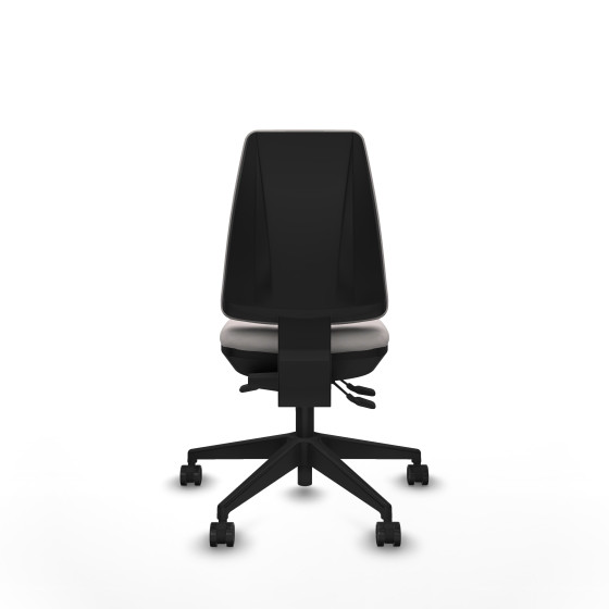Elche AS similpiel blanco base piramidal ruedas nailon 65mm
