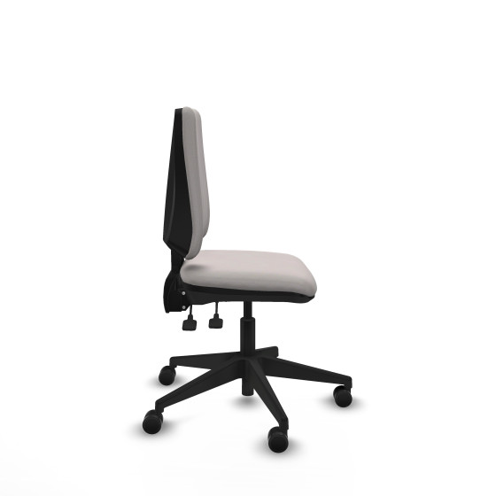 Elche AS similpiel blanco base piramidal ruedas nailon 65mm