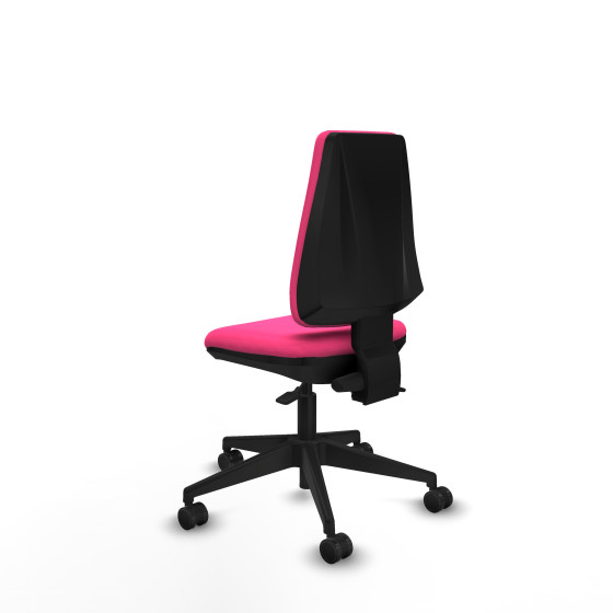 Elche AS similpiel rosa base piramidal ruedas nailon 65mm