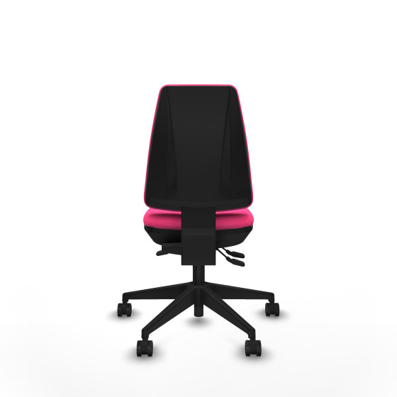 Elche AS similpiel rosa base piramidal ruedas nailon 65mm