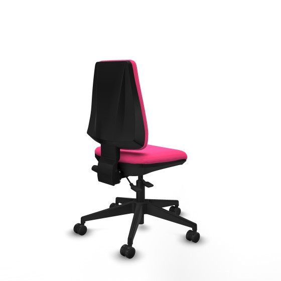 Elche AS similpiel rosa base piramidal ruedas nailon 65mm