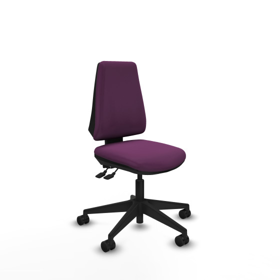 Elche AS similpiel morado base piramidal ruedas nailon 65mm
