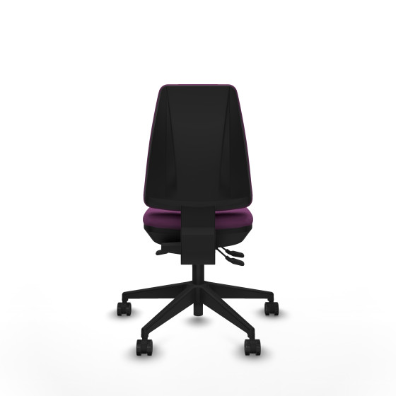 Elche AS similpiel morado base piramidal ruedas nailon 65mm