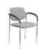Silla fija Styl bali gris chasis cromo con brazos