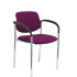 Silla fija Styl bali morado chasis cromo con brazos
