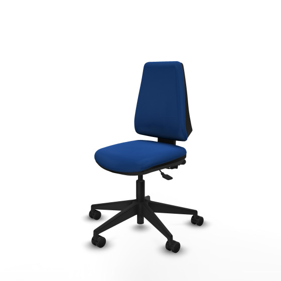 Elche AS similpiel azul base piramidal ruedas nailon 65mm