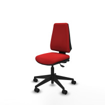 Elche AS similpiel rojo base piramidal ruedas nailon 65mm