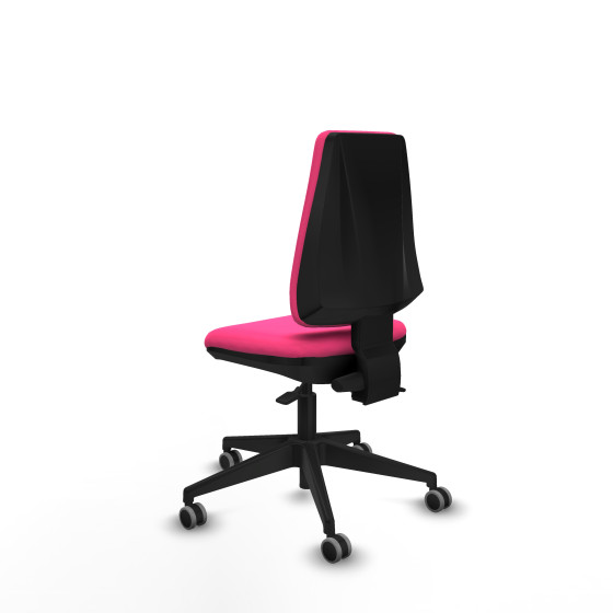 Elche AS similpiel rosa base piramidal ruedas engomadas 65mm