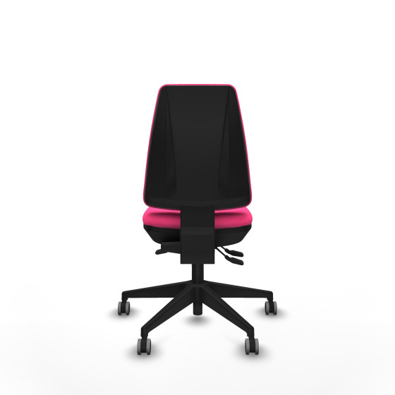 Elche AS similpiel rosa base piramidal ruedas engomadas 65mm