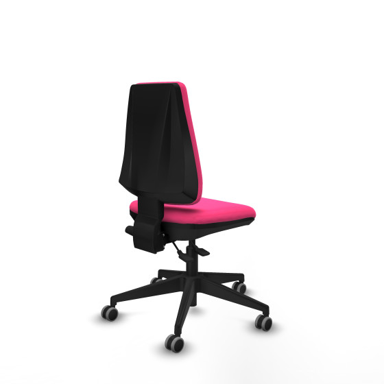 Elche AS similpiel rosa base piramidal ruedas engomadas 65mm